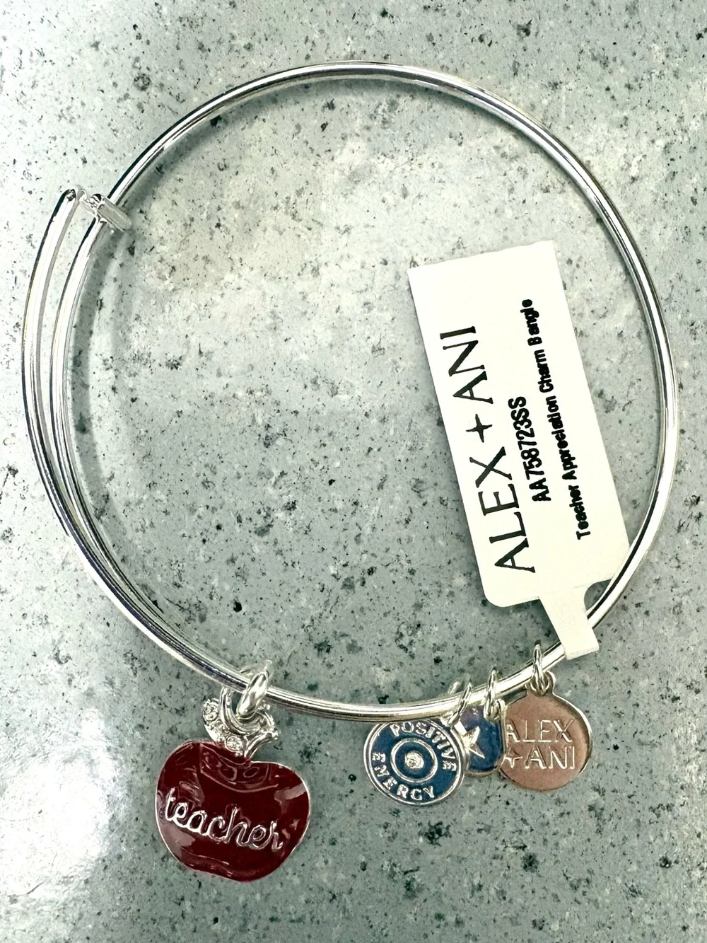Alex and Ani Teacher Appreciation Charm Bangle - Picture 4 of 4